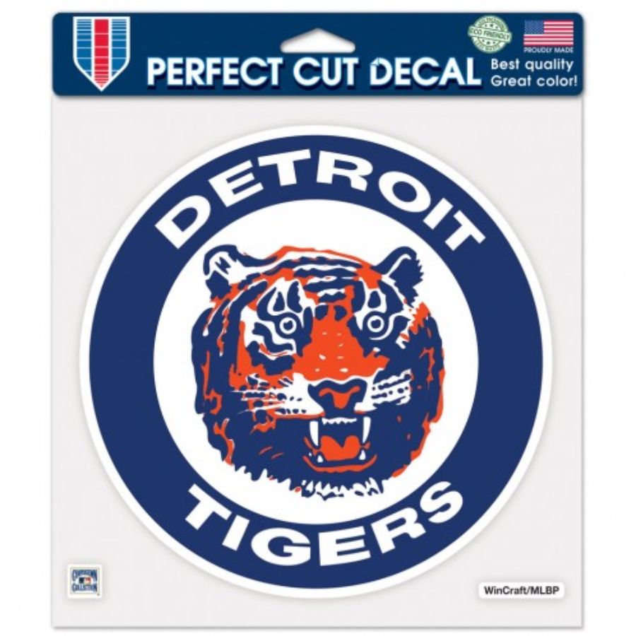 Detroit Tigers Round Retro Logo - 8x8 Full Color Die Cut Decal at ...