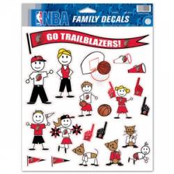 Portland Trail Blazers - 8.5x11 Family Sticker Sheet