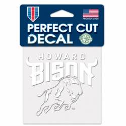 Howard University Bison - 4x4 White Die Cut Decal