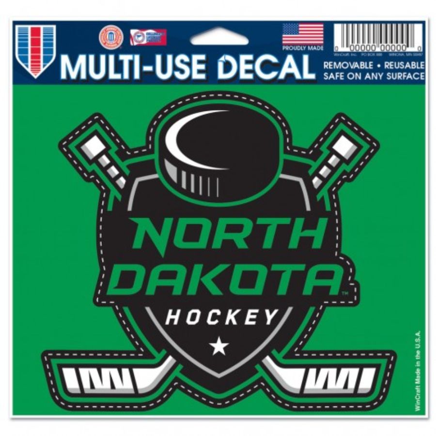 University Of North Dakota Fighting Hawks Hockey 4.5x5.75 Die Cut