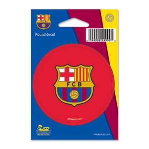 FC Barcelona - 3x3 Round Vinyl Sticker At Sticker Shoppe