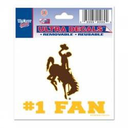 University Of Wyoming Cowboys #1 Fan - 3x4 Ultra Decal
