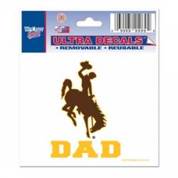University Of Wyoming Cowboys Dad - 3x4 Ultra Decal