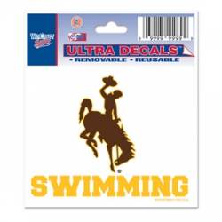 University Of Wyoming Cowboys Swimming - 3x4 Ultra Decal