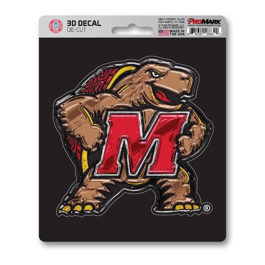 University of Maryland Terrapins - Vinyl 3D Sticker at Sticker Shoppe