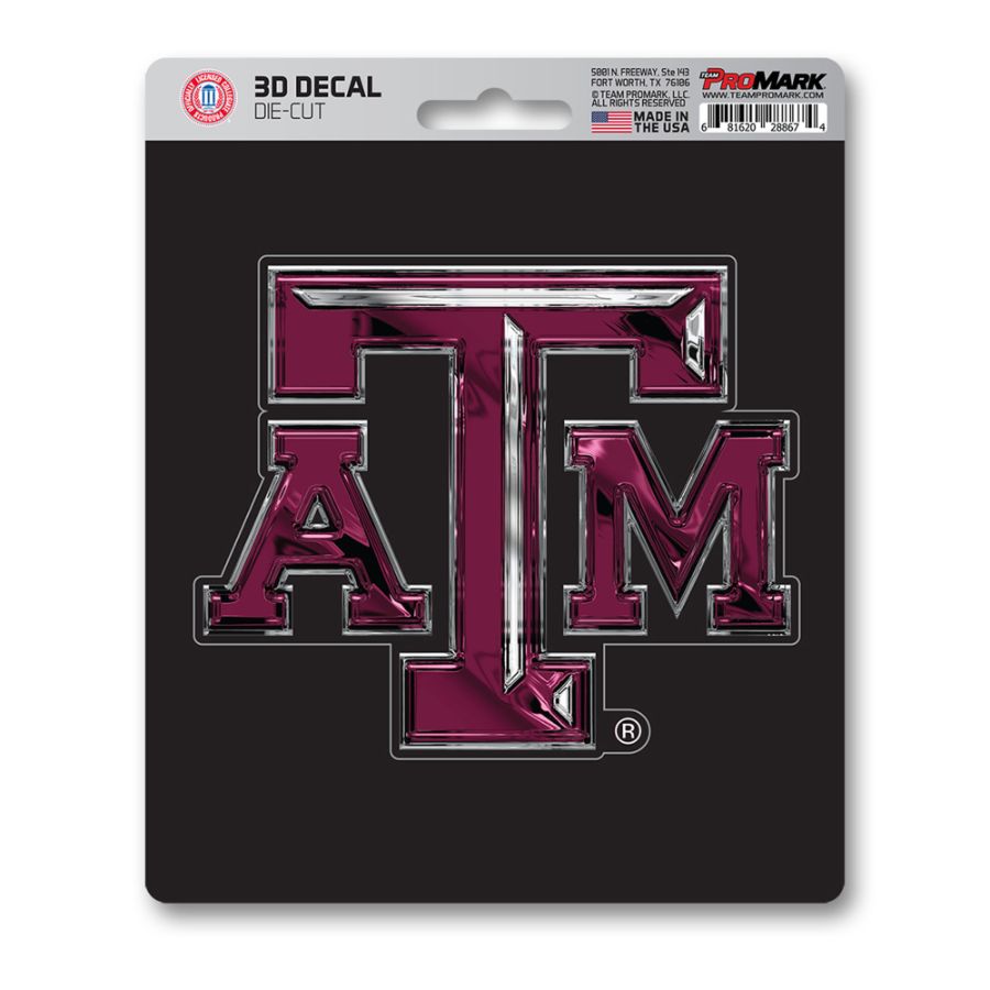 Texas A&m University Aggies - Vinyl 3d Sticker At Sticker Shoppe