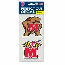 University Of Maryland Terrapins - Set of Two 4x4 Die Cut Decals