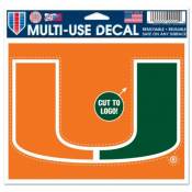 University Of Miami Hurricanes - 4.5x5.75 Die Cut Multi Use Ultra Decal