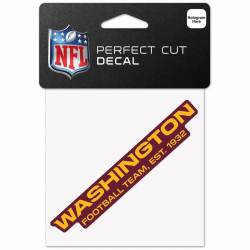 Washington Football Team - 4 Inch Die Cut Decal