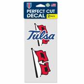 University Of Tulsa Golden Hurricane - Set of Two 4x4 Die Cut Decals