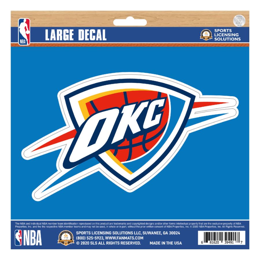 Oklahoma City Thunder Logo - 8x8 Vinyl Sticker At Sticker Shoppe