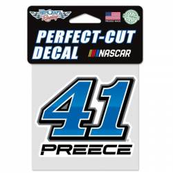 Ryan Preece #41 Blue - 4x4 Die Cut Decal