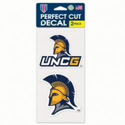 University Of North Carolina Greensboro Spartans - Set of Two 4x4 Die Cut Decals