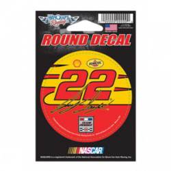 Joey Logano #22 Racecar - 3x3 Round Vinyl Sticker