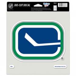 Vancouver Canucks Stick Retro - 8x8 Full Color Die Cut Decal