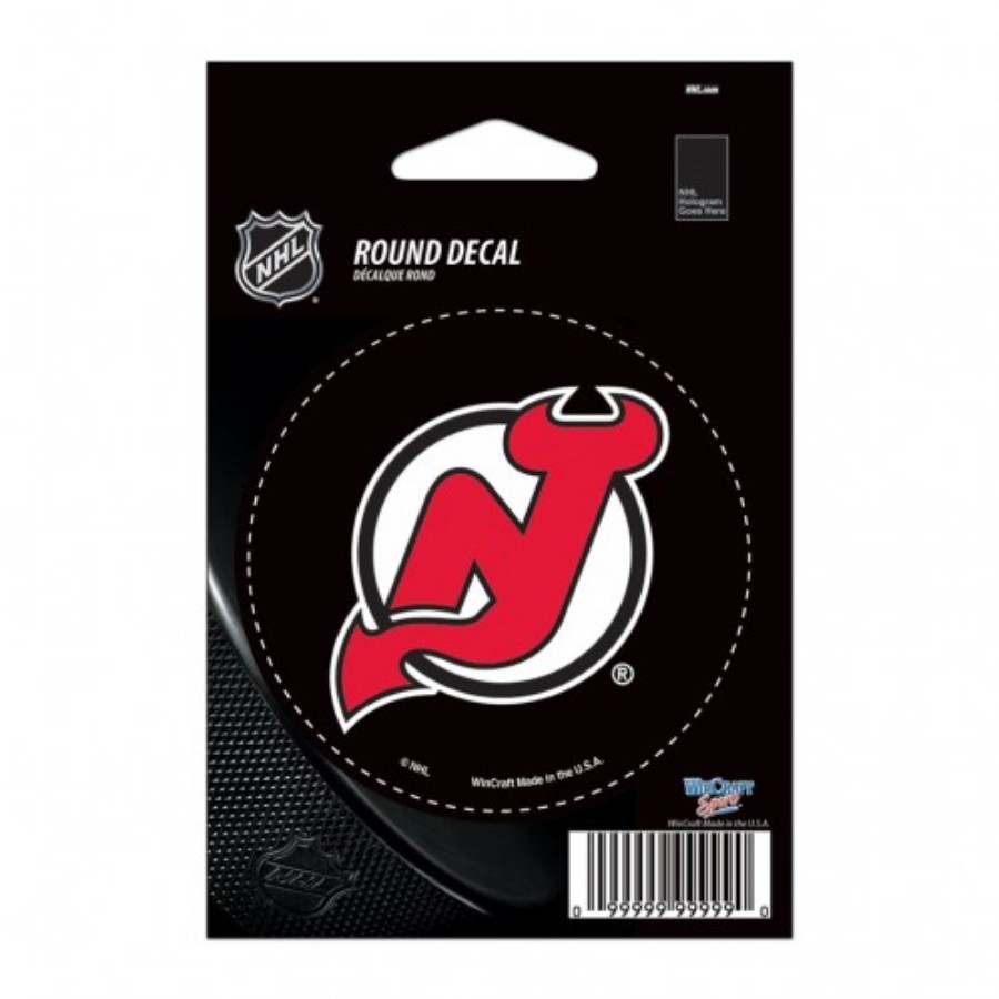 New Jersey Devils - 3x3 Round Vinyl Sticker at Sticker Shoppe