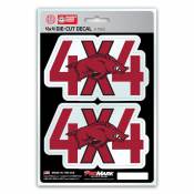 University Of Arkansas Razorbacks 4x4 Off Road - Set of 2 Sticker Sheet