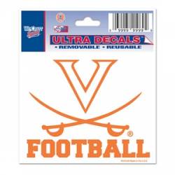 University Of Virginia Cavaliers Football - 3x4 Ultra Decal