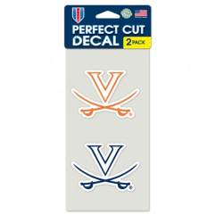 University Of Virginia Cavaliers - Set of Two 4x4 Die Cut Decals