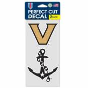 Vanderbilt University Commodores - Set of Two 4x4 Die Cut Decals