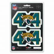 Jacksonville Jaguars 4x4 Off Road - Set of 2 Sticker Sheet