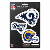 Los Angeles Rams Retro Team Logo - Set Of 3 Sticker Sheet