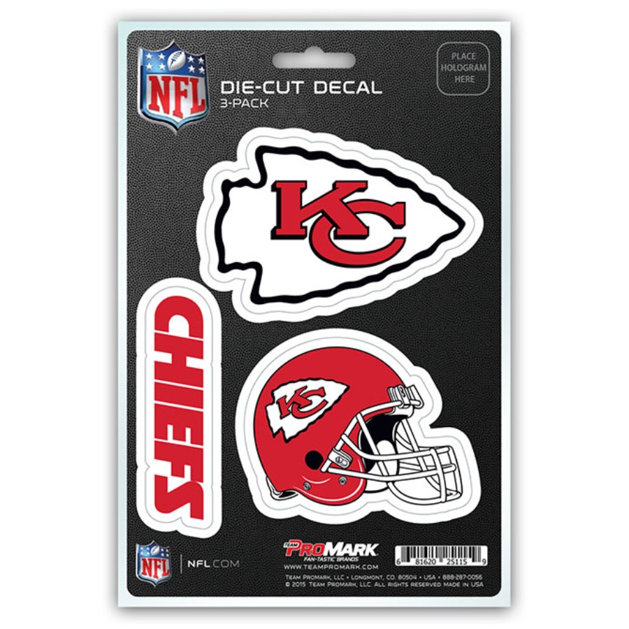 Kansas City Chiefs Team Logo - Set Of 3 Sticker Sheet at Sticker Shoppe