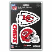 Kansas City Chiefs Team Logo - Set Of 3 Sticker Sheet