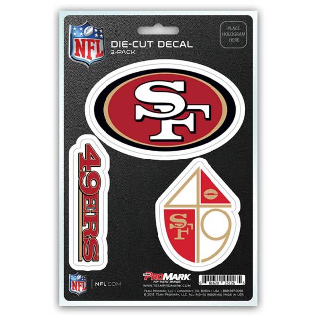 San Francisco 49ers 5x7 Multi Pack Decal Sheet