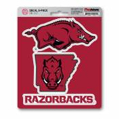 University Of Arkansas Razorbacks Team Logo - Set Of 3 Sticker Sheet