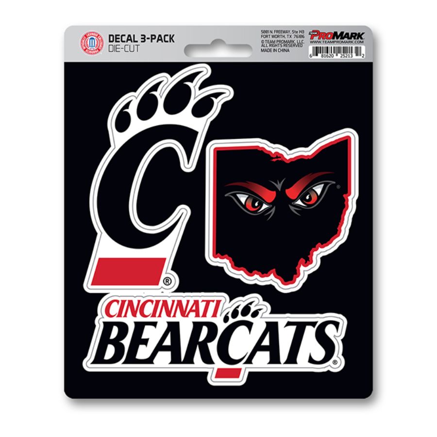 University Of Cincinnati Bearcats Team Logo Set Of Sticker Sheet At Sticker Shoppe