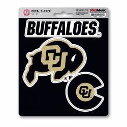 University Of Colorado Buffaloes Team Logo - Set Of 3 Sticker Sheet