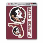 Florida State University Seminoles Team Logo - Set Of 3 Sticker Sheet