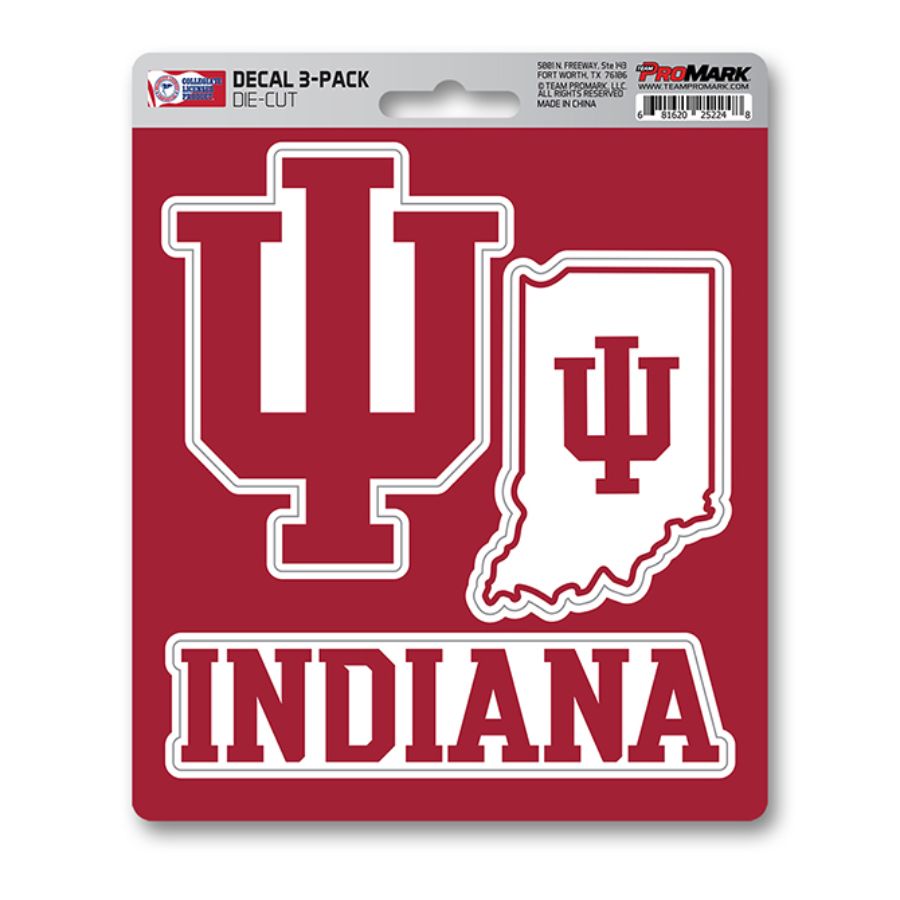 Indiana University Hoosiers Team Logo Set Of 3 Sticker Sheet At Sticker Shoppe 