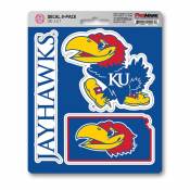 University Of Kansas Jayhawks Team Logo - Set Of 3 Sticker Sheet