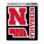 University Of Nebraska Cornhuskers Team Logo - Set Of 3 Sticker Sheet