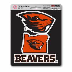 Oregon State University Beavers Team Logo - Set Of 3 Sticker Sheet