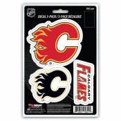 Calgary Flames Team Logo - Set Of 3 Sticker Sheet