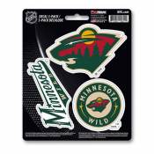 Minnesota Wild Team Logo - Set Of 3 Sticker Sheet