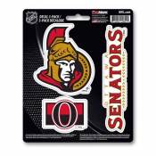 Ottawa Senators Team Logo - Set Of 3 Sticker Sheet