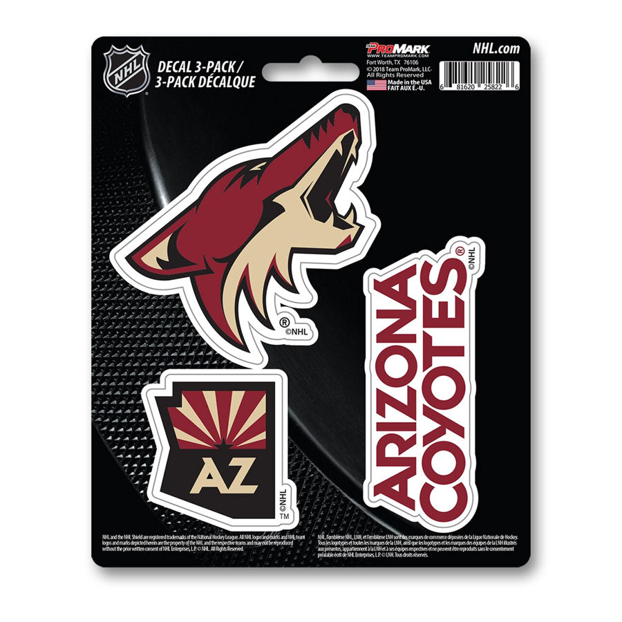 Arizona Coyotes Team Logo - Set Of 3 Sticker Sheet At Sticker Shoppe