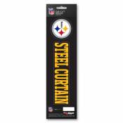 Pittsburgh Steelers Steel Curtain Slogan & Logo - Set Of 2 Vinyl Stickers