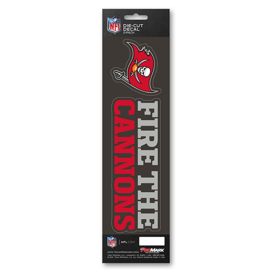 Tampa Bay Buccaneers Fire The Cannons Slogan & Logo - Set Of 2 Vinyl ...