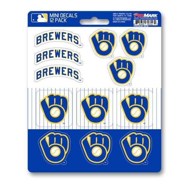 Milwaukee Brewers Retro M Logo - 5x7 Sticker Sheet at Sticker Shoppe