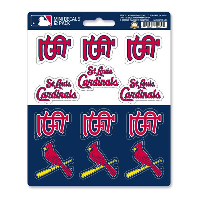 St. Louis Cardinals Retro Vintage Logo - Sheet Of 3 Triple Spirit Stickers  at Sticker Shoppe