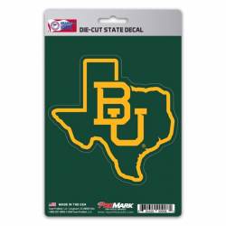 Baylor University Bears Home State Texas Shaped - Vinyl Sticker