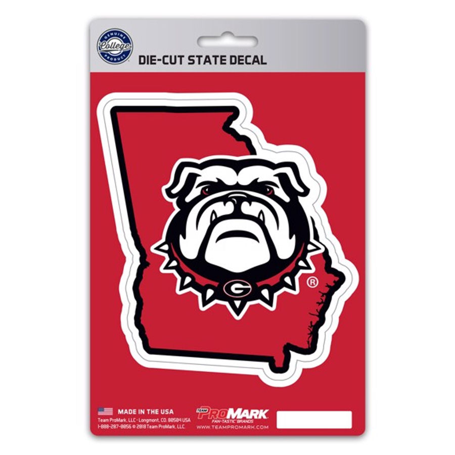 University Of Georgia Bulldogs Home State Georgia Shaped - Vinyl ...