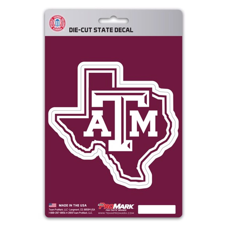 Texas A&M University Aggies Home State Texas Shaped - Vinyl Sticker at ...