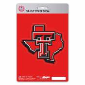 Texas Tech University Red Raiders Home State Texas Shaped - Vinyl Sticker