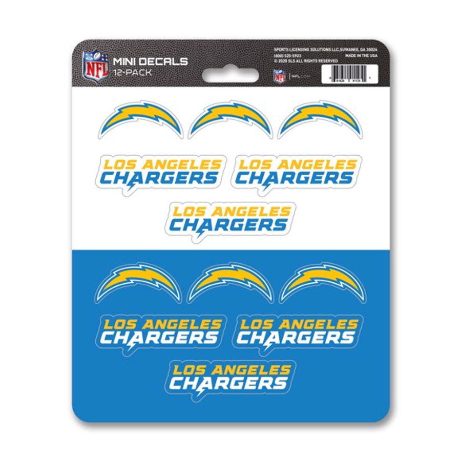 Los Angeles Chargers Set Of 12 Sticker Sheet at Sticker Shoppe